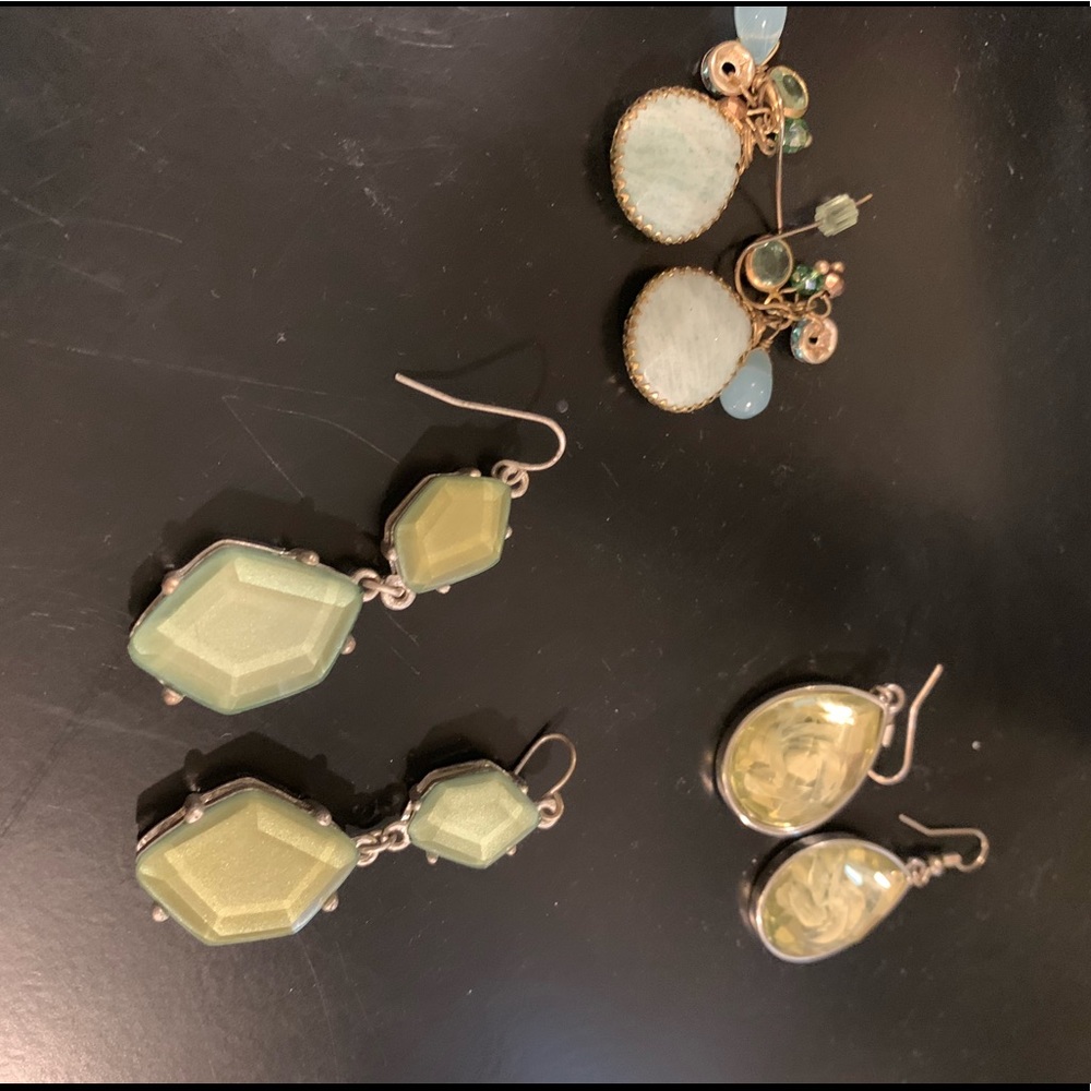 3 BLUE/GREEN EARRINGS